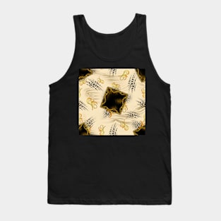 Animal skin texture with gold ornaments Tank Top